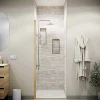 Aurlane Porte de Douche Pivotante 80x180 cm en Verre Trempe 5 mm - Finition Or Brosse - GOLD ELEMENTARY