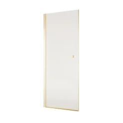 Aurlane Porte de Douche Pivotante 80x180 cm en Verre Trempe 5 mm - Finition Or Brosse - GOLD ELEMENTARY