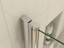 Porte De Douche|AICA Sanitaire Porte de douche pivotante 76cm en 6mm verre anticalcaire Installation en niche Hauteur 187cm