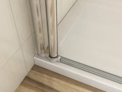 Porte De Douche|AICA Sanitaire Porte de douche pivotante 76cm en 6mm verre anticalcaire Installation en niche Hauteur 187cm