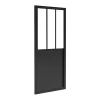 Porte De Douche|Vente-unique Porte de douche pivotante noir mat style atelier - 80 x 195 cm - URBANIK