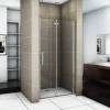 Porte De Douche|AICA Sanitaire Porte De Douche Pivotante Et Pliante 80cm Verre Trempé Anticalcaire Hauteur 185cm