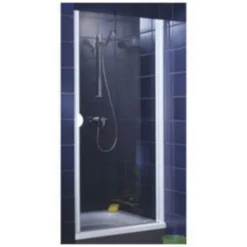 Porte De Douche|Schulte Porte de douche pivotante profilés blancs 80 cm anticalcaire, Sunny