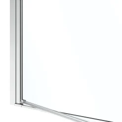 GoodHome Porte de douche pivotante l.90 x H.195 cm, verre transparent, profilés alu chrome, Ledava