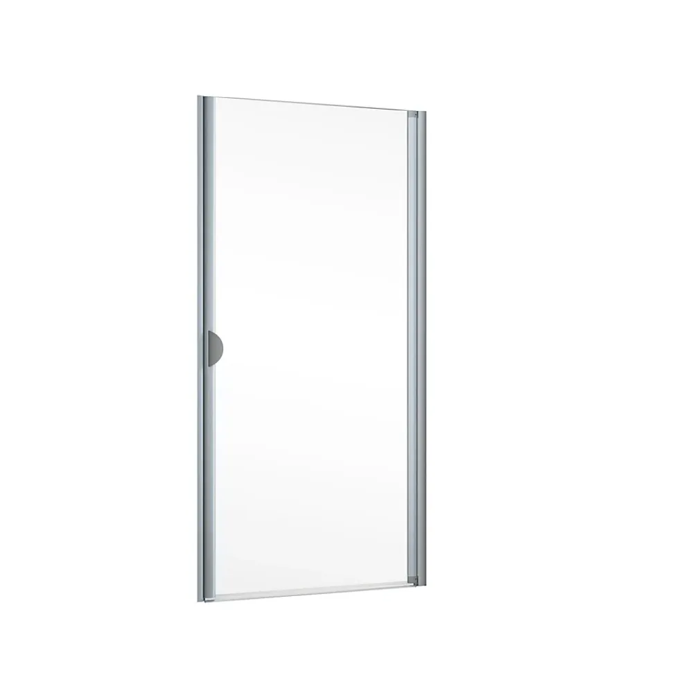 Schulte Porte de douche pivotante l.80 x H.180 cm, verre transparent, profilé alu-argenté, Sunny I
