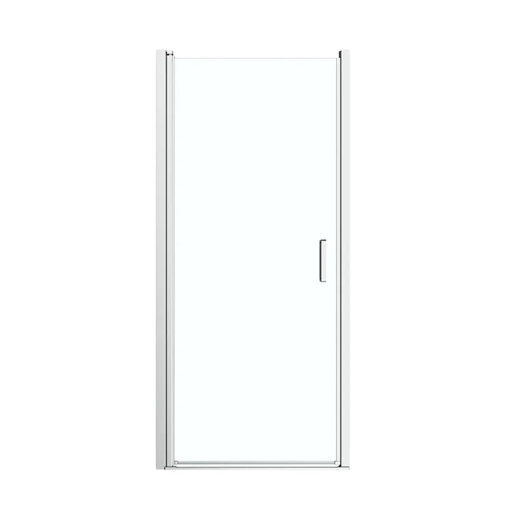 Porte De Douche|GoodHome Porte de douche pivotante l.80 x H.195 cm, verre transparent, profilés alu chrome, Ledava