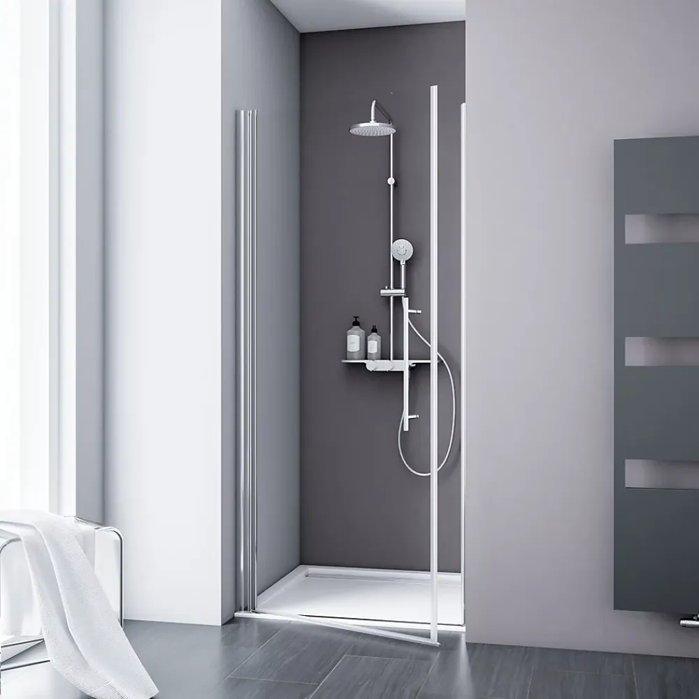 Porte De Douche|Schulte Porte de douche pivotante en niche, l.60 x H.192 cm, verre transparent, profilé chromé, NewStyle