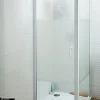 Porte De Douche|Cooke & Lewis Porte de douche pivotante Onega sérigraphié 80 cm