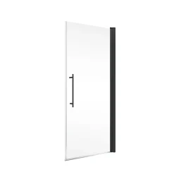 Porte De Douche|Schulte Porte de douche pivotante l.70 x H.192 cm, verre transparent anticalcaire, profilé noir mat, NewStyle