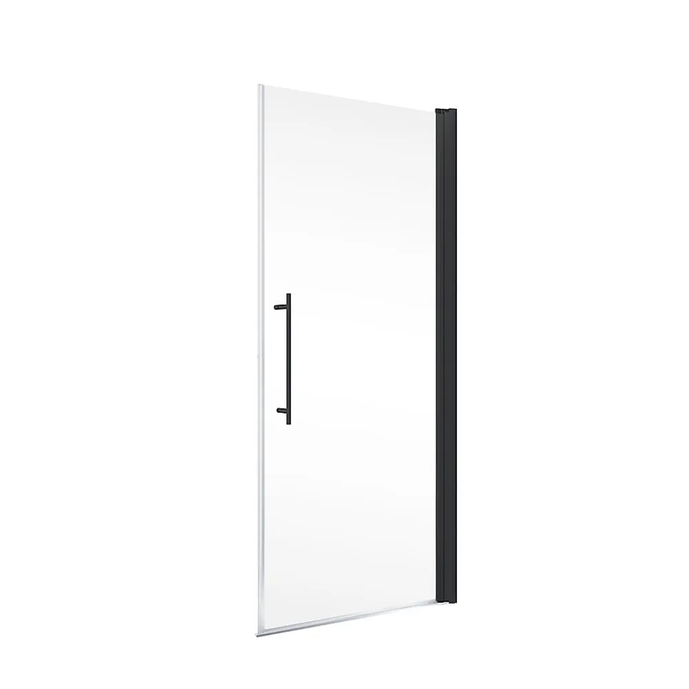 Porte De Douche|Schulte Porte de douche pivotante l.70 x H.192 cm, verre transparent anticalcaire, profilé noir mat, NewStyle
