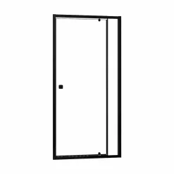 Aurlane Porte de douche Pivotante Noir 70-80x185cm - Extensible de 69 à 80 cm - BLACK SLIDE 70 80