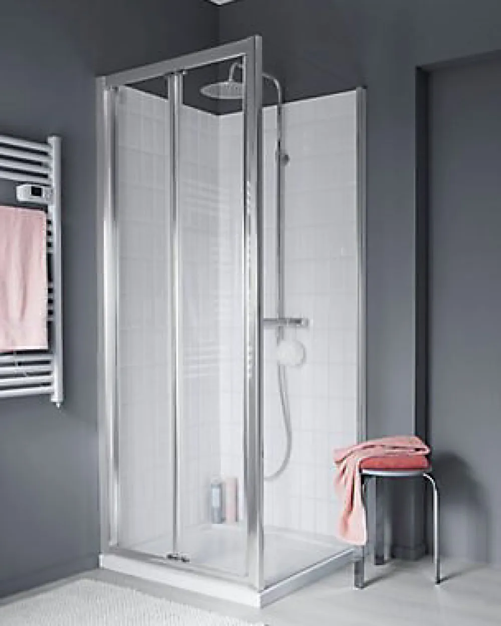 Porte De Douche|Cooke & Lewis Porte de douche pliante Onega transparent 80 cm