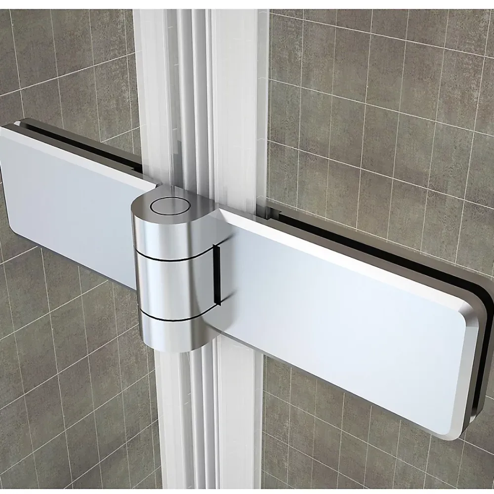 Porte De Douche|Saniverre Porte de douche pliante MONA H.195 - largeur réglable de 76 à 80 cm verre transparent -