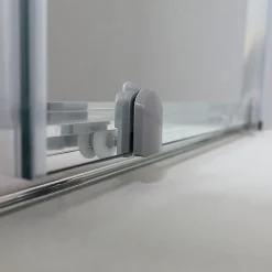Kiamami Valentina Porte de douche pour niche 130 cm verre clair réversible - new giada