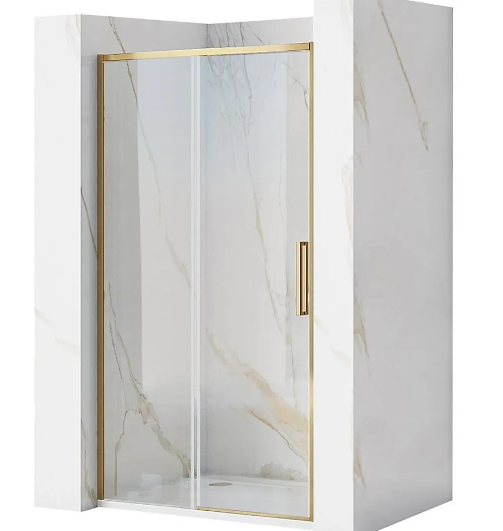 Rea Porte De Douche Rapid Slide 110 Brush Gold