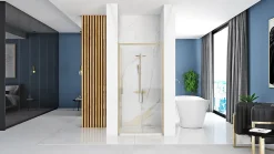 Rea Porte De Douche Rapid Slide 110 Brush Gold