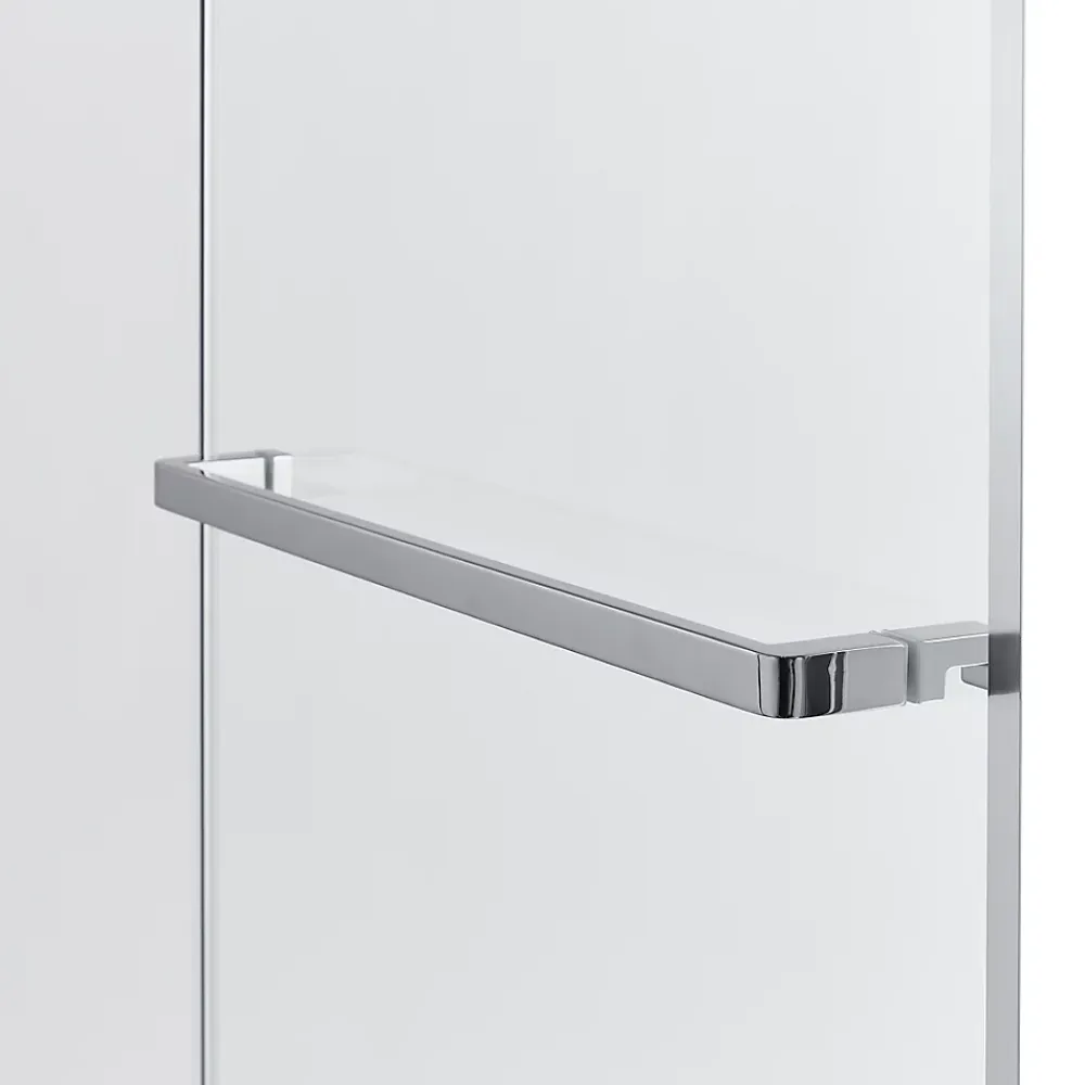 Porte De Douche|GoodHome Porte de douche semi pivotante Naya transparent 120 cm