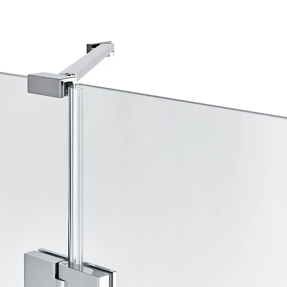 Porte De Douche|GoodHome Porte de douche semi pivotante Naya transparent 120 cm
