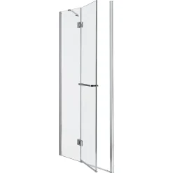 GoodHome Porte de douche semi pivotante Naya transparent 100 cm