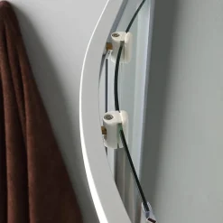 Kiamami Valentina Porte De Douche Semi-Circulaire Avec Profilés Blancs 80X80 Cm - Venere