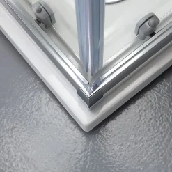 Kiamami Valentina Porte De Douche 80X80 Transparente Portes Coulissantes Profilés Chromés - Giada