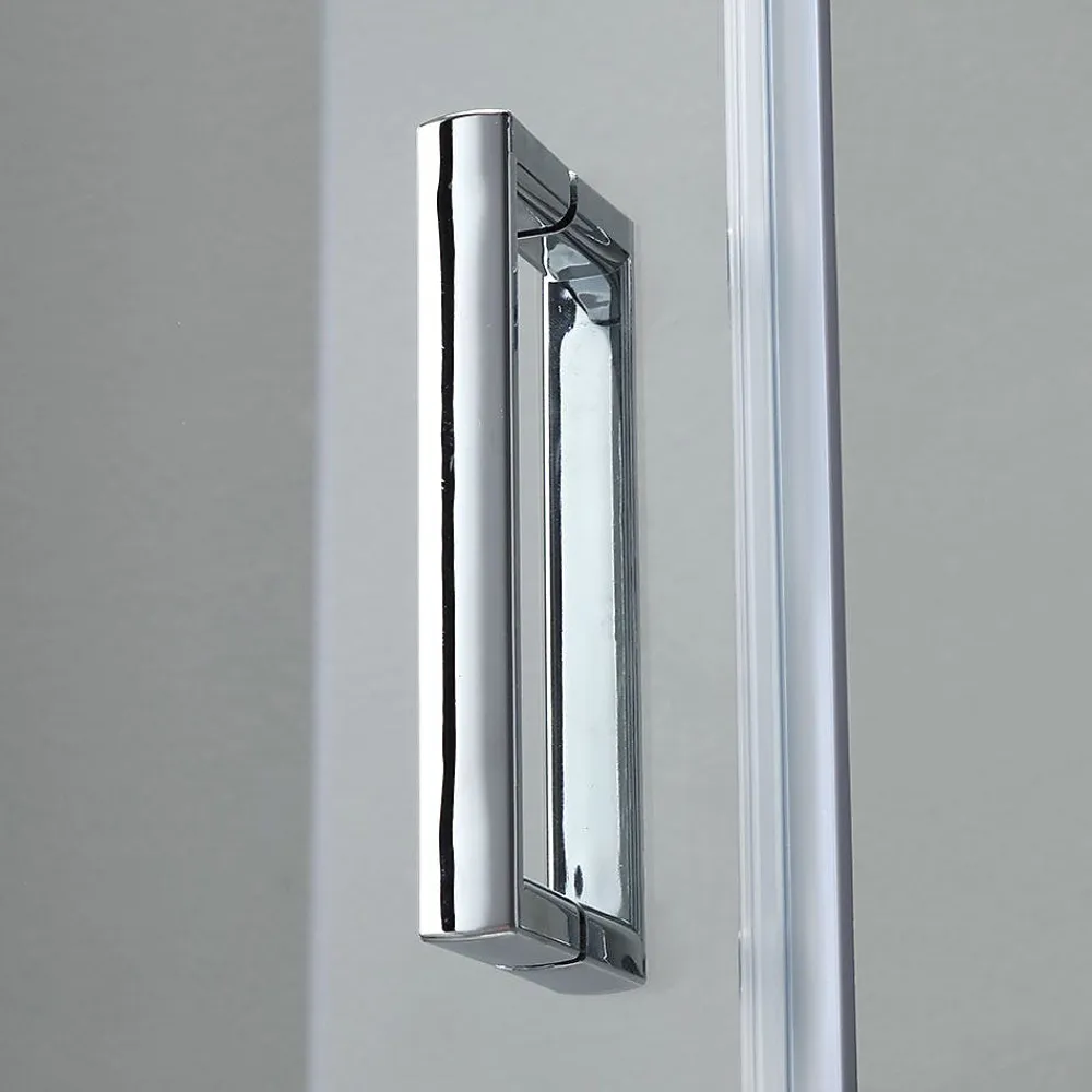 Kiamami Valentina Porte De Douche 80X80 Transparente Portes Coulissantes Profilés Chromés - Giada
