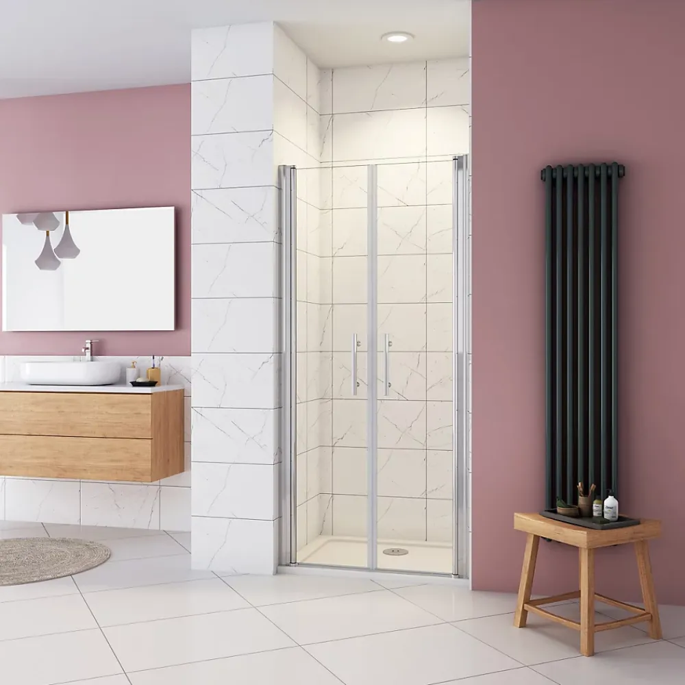 AICA Sanitaire Porte De douche 105x187cm avec en verre sécurit clair anticalcaire