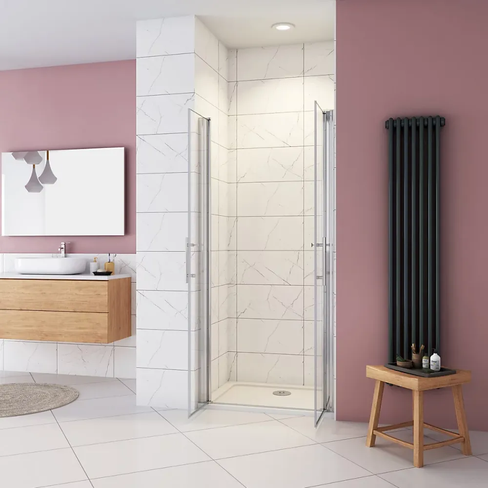 AICA Sanitaire Porte De douche 105x187cm avec en verre sécurit clair anticalcaire