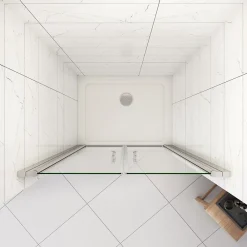 AICA Sanitaire Porte De douche 105x187cm avec en verre sécurit clair anticalcaire