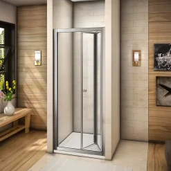 Porte De Douche|AICA Sanitaire Porte de douche 80x185cm en verre trempé porte de douche pliante vers l'intérieur installation en niche
