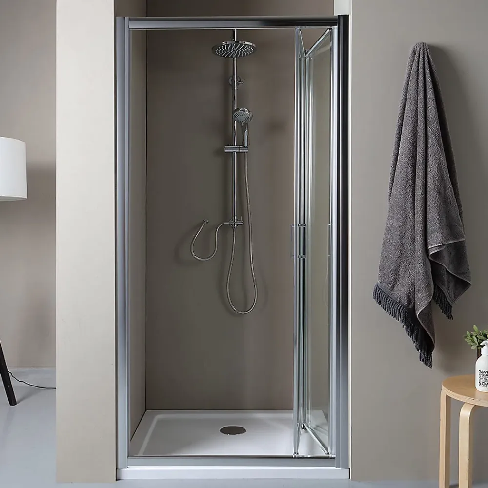 Porte De Douche|Kiamami Valentina Porte-niche pour douche avec 2 portes à ouverture à livre de 85cm - soffio