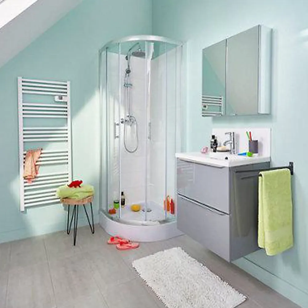 Porte De Douche|Cooke & Lewis Portes de douche angle circulaire Onega transparent 80 x 80 cm