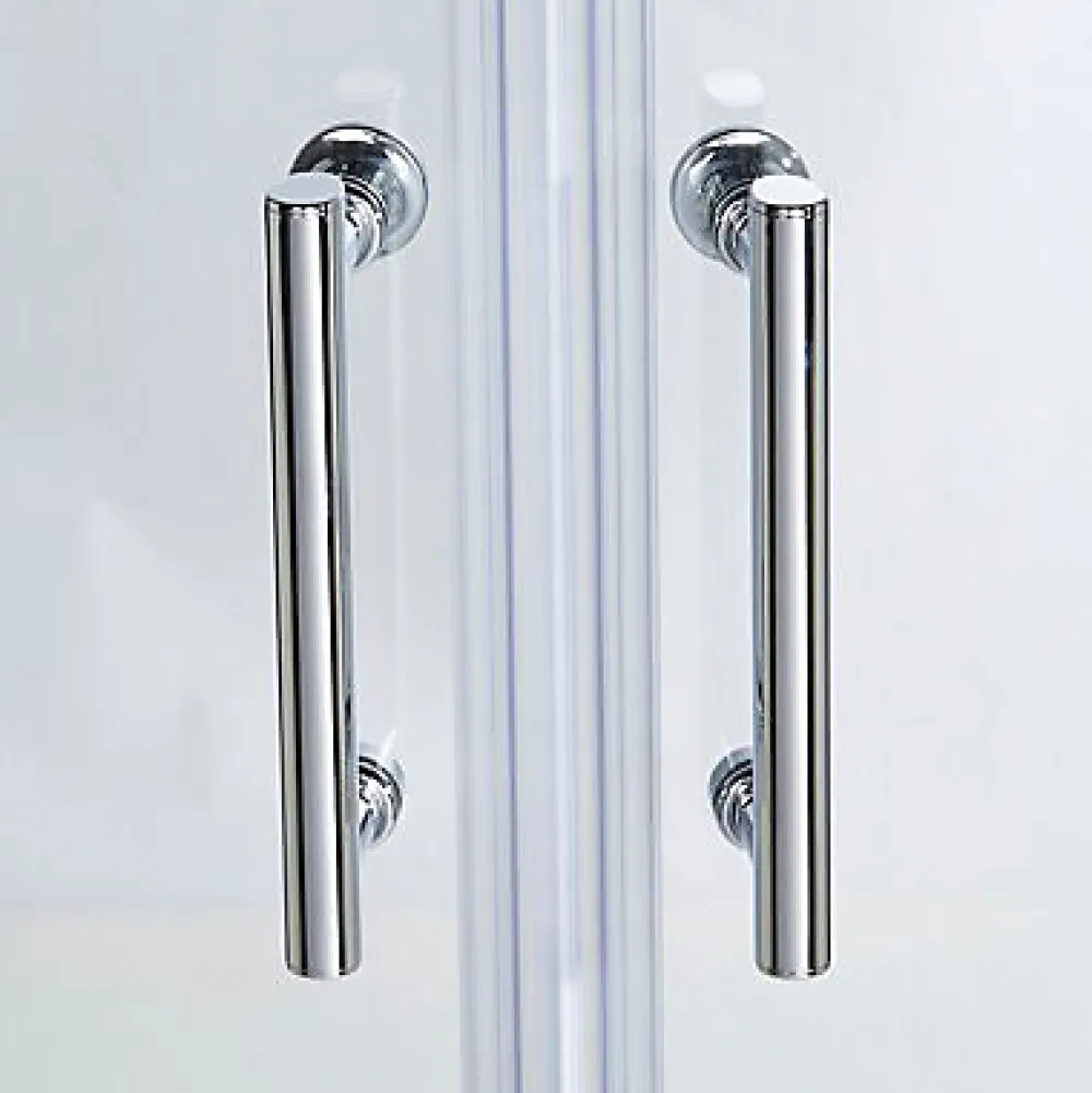 Cooke & Lewis Portes de douche angle circulaire Onega transparent 90 x 90 cm