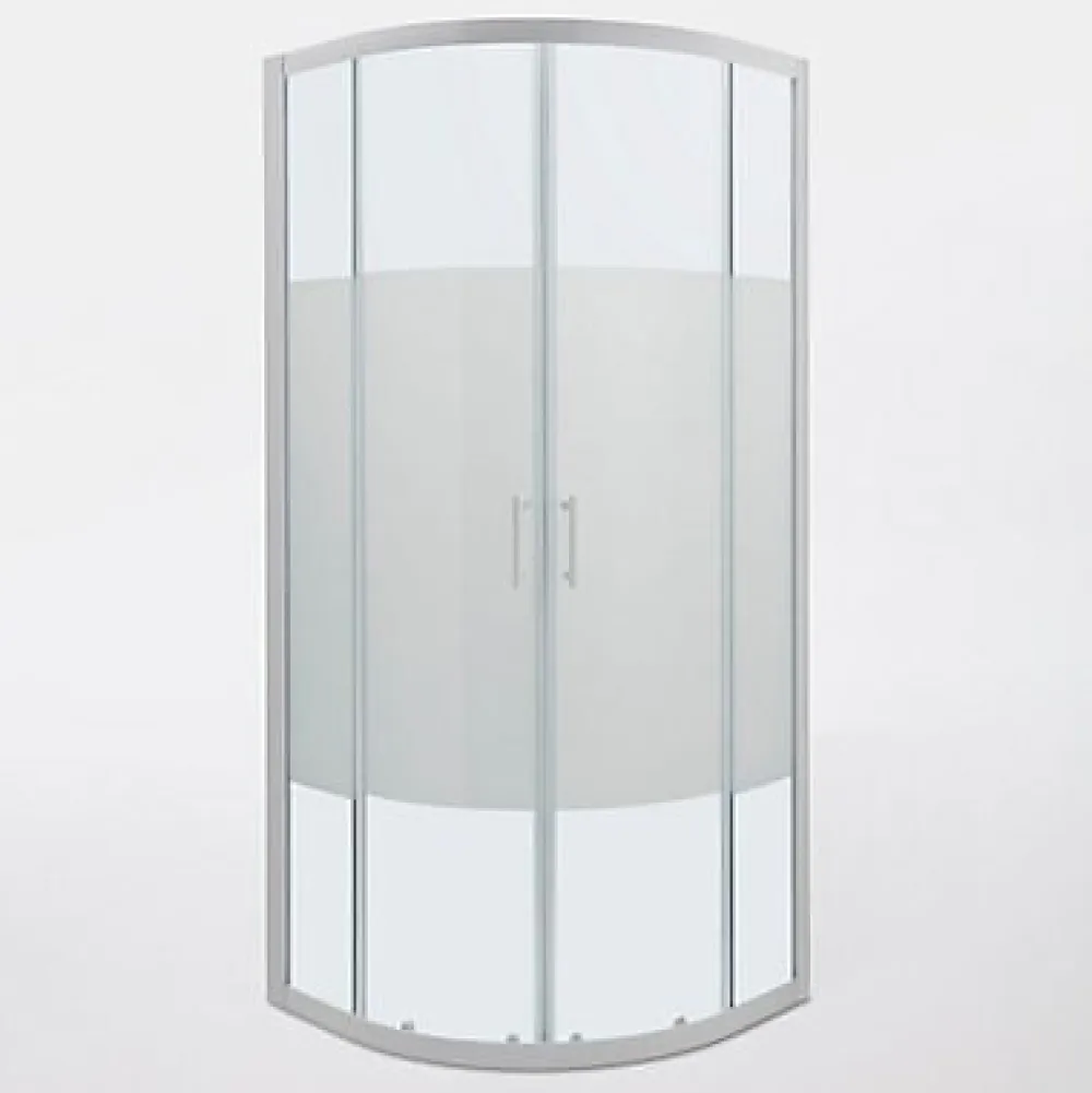 Cooke & Lewis Portes de douche angle circulaire Onega sérigraphié 80 x 80 cm