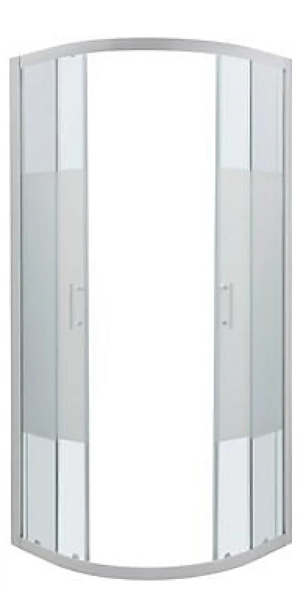 Cooke & Lewis Portes de douche angle circulaire Onega sérigraphié 80 x 80 cm