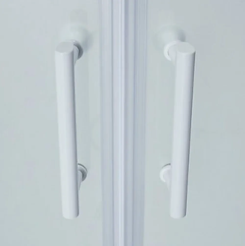 Cooke & Lewis Portes de douche angle circulaire Onega sérigraphié 80 x 80 cm
