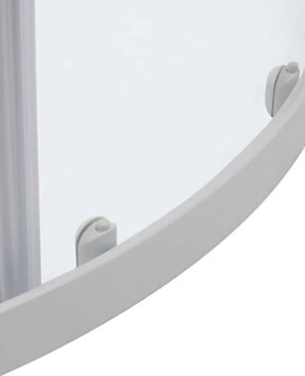 Cooke & Lewis Portes de douche angle circulaire Onega sérigraphié 80 x 80 cm