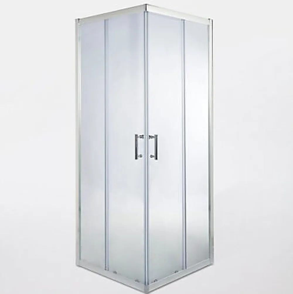 Cooke & Lewis Portes de douche angle droit Onega transparent 90 x 90 cm
