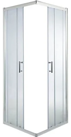 Cooke & Lewis Portes de douche angle droit Onega transparent 90 x 90 cm