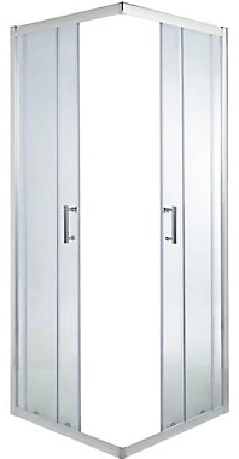 Cooke & Lewis Portes de douche angle droit Onega transparent 90 x 90 cm