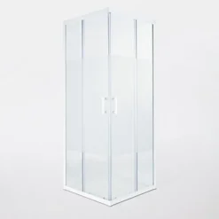 Porte De Douche|Cooke & Lewis Portes de douche angle droit Onega sérigraphié 80 x 80 cm