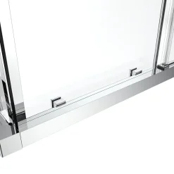 Porte De Douche|GoodHome Portes de douche coulissantes accès d'angle l.80 x L.80 x H.195 cm, verre transparent, profilés alu chrome, Ledava