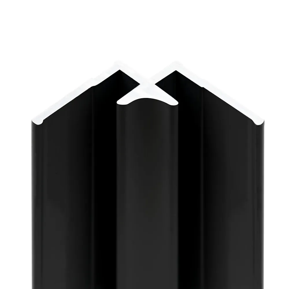 Panneau Mural De Salle De Bains|Schulte Profilé d'angle intérieur H.255 x 2,3 cm, aluminium, noir mat, Deco Design