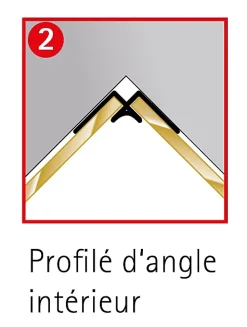 Panneau Mural De Salle De Bains|Schulte Profilé d'angle intérieur H.255 x 2,3 cm, aluminium, noir mat, Deco Design