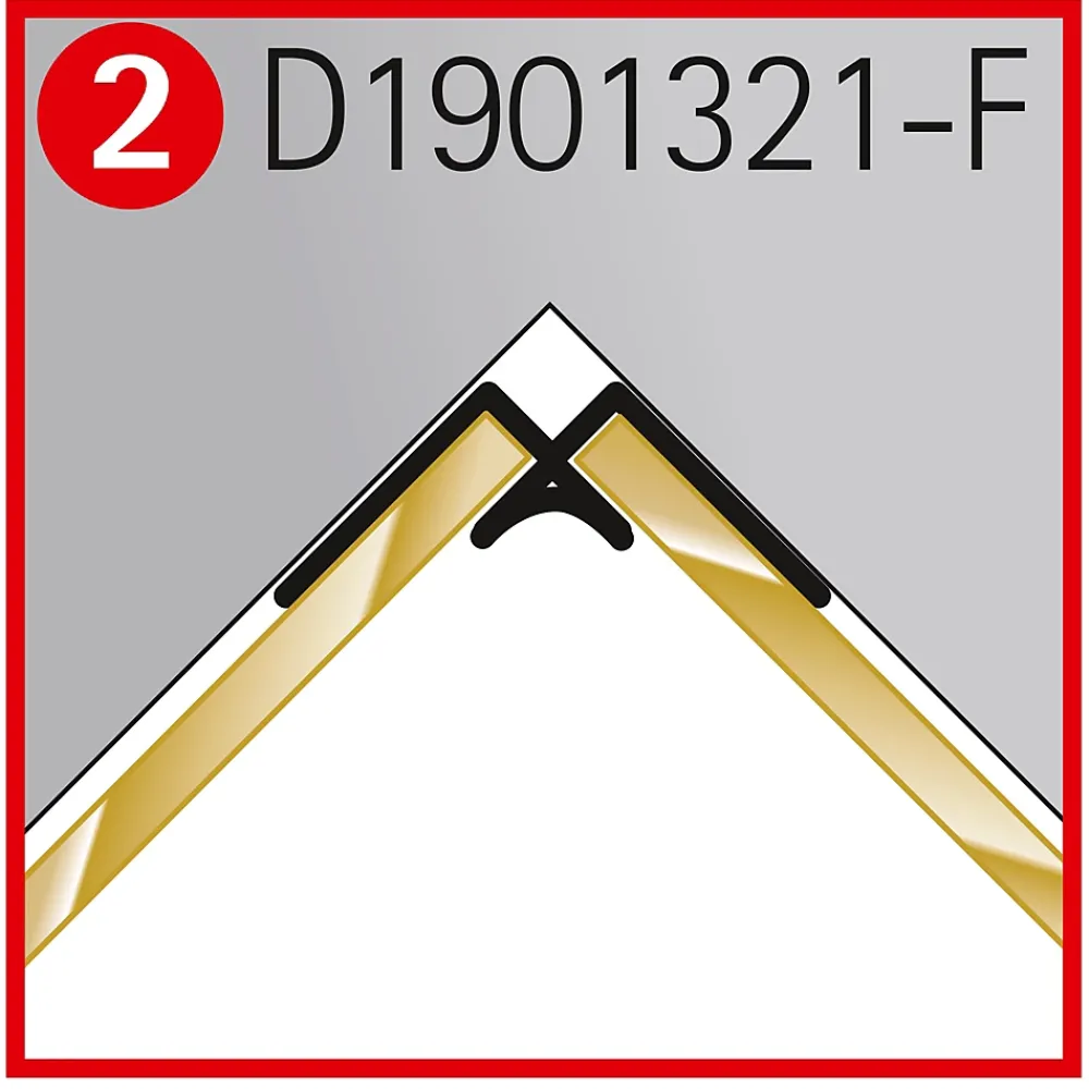 Schulte Profilé d'angle intérieur pour panneaux muraux DécoDesign noir