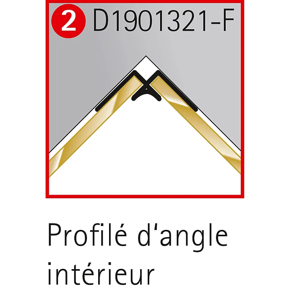 Schulte Profilé d'angle intérieur pour panneaux muraux DécoDesign, anthracite