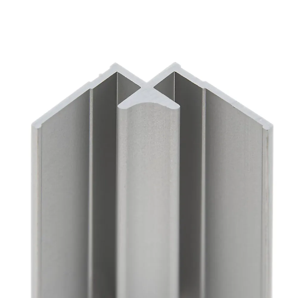 Panneau Mural De Salle De Bains|Schulte Profilé d'angle intérieur pour panneaux muraux DécoDesign, alu argenté