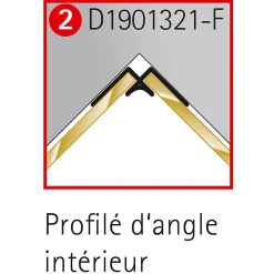 Panneau Mural De Salle De Bains|Schulte Profilé d'angle intérieur pour panneaux muraux DécoDesign, alu argenté