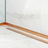 Ilcom Profil de douche en acier inoxydable Cuivre satiné - 12mm x 1300mm x 0,65 ep.
