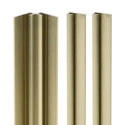Schulte Profilé de finition + 1 profilé d'angle intérieur H.210 x l.1,7 cm, aluminium, or mat, decodesign vendu par 2